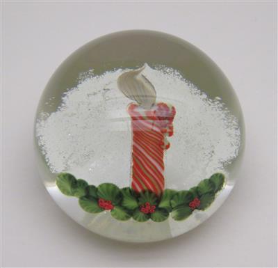 Briefbeschwerer mit Weihnachtskerze, Daniel Salazar, Lundberg Studios, Kalifornien 1991 - Jewellery, antiques and art