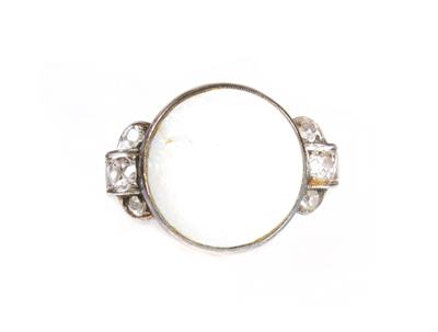 Altschliffdiamant-Opalring - Jewellery, antiques and art