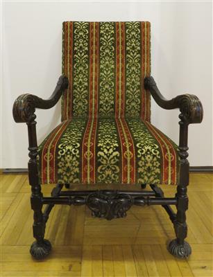 Historismus-Armfauteuil, um 1880 - Klenoty, umění a starožitnosti