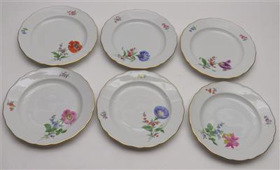 6 Speiseteller, Meissen, um 1970/80 - Gioielli, arte e antiquariato