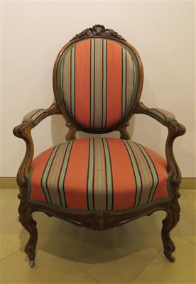 Armfauteuil im Barockstil, Mitte 19. Jahrhundert - Gioielli, arte e antiquariato