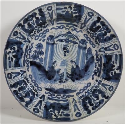 Blau-Weiß-Teller, Delft 18. Jahrhundert - Schmuck, Kunst und Antiquitäten