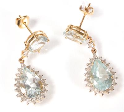 2 Diamantohrsteckgehänge zus. ca. 0,80 ct - Jewellery, antiques and art