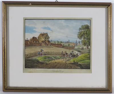 Kolorierte Radierung von Philipp Heinrich Dunker - Klenoty, umění a starožitnosti