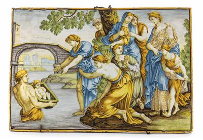 Bildplatte, Italien, wohl Werkstatt Castelli 18. Jahrhundert - Umění, starožitnosti a šperky
