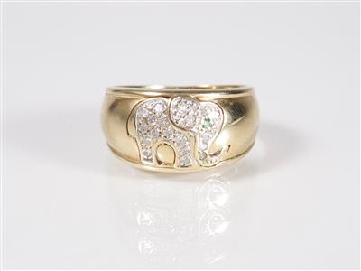 Diamantdamenring - Art, antiques and jewellery