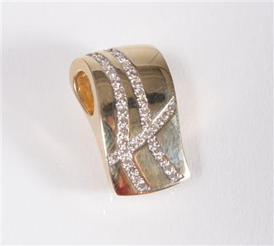 Brillantanhänger zus. 0,43 ct - Art, antiques and jewellery