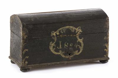 Truhenförmige bäuerliche Kassette, datiert 1804 - Umění, starožitnosti a šperky