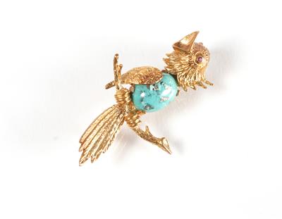 Brosche Singvogel - Art, antiques and jewellery