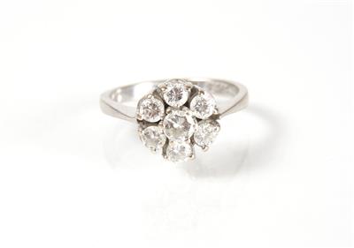 Brillantdamenring zus. ca. 1 ct - Art, antiques and jewellery