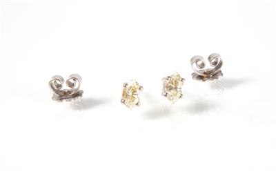 2 Diamantohrstecker zus. ca. 0,50 ct - Art, antiques and jewellery