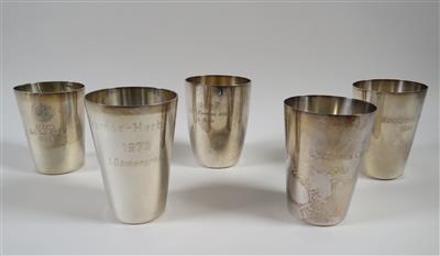 5 Ehrenbecher (Golfturniere) u. a. Fa. Wilkens - Art, antiques and jewellery