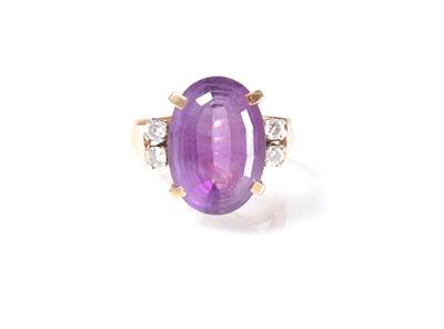 Brillant-Amethystdamenring - Kunst, Antiquitäten und Schmuck