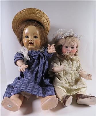 2 Heubach-Köppelsdorf Puppen, Bj. um 1900/20 - Kunst, Antiquitäten und Schmuck