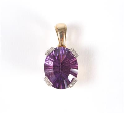 Diamant-Amethystanhänger - Arte, antiquariato e gioielli