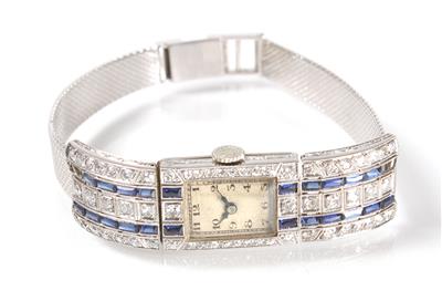 Diamantdamenarmbanduhr zus. ca. 1,10 ct - Art, antiques and jewellery