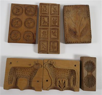 Konvolut von fünf Holzmodeln, vornehmlich 19./20. Jahrhundert - Arte, antiquariato e gioielli