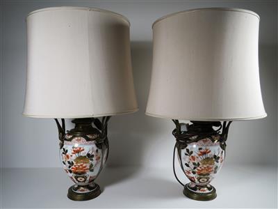 Paar große Tischlampen, um 1900 - Umění, starožitnosti a šperky