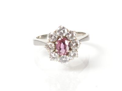 Brillant-Rubinring zus. ca. 1 ct - Jewellery