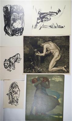 6 Lithografien: Otto Rudolf Schatz - Umění, starožitnosti a šperky