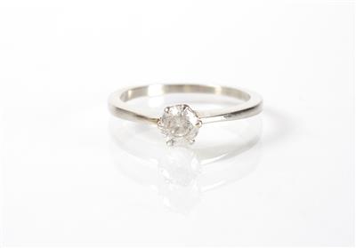 Solitärring 0,44 ct - Art, antiques and jewellery