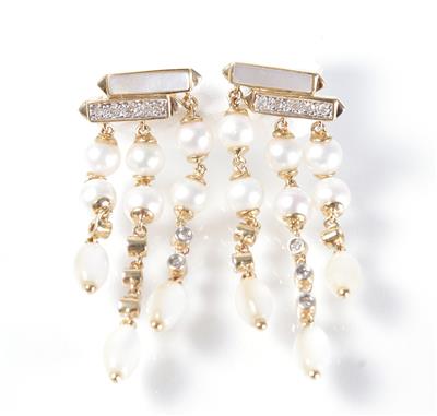2 Diamantohrsteckgehänge - Arte, antiquariato e gioielli