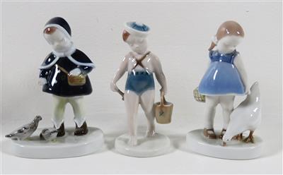 Drei Porzellanfiguren, Entwurf Claire Weiss, Ausführung Rosenthal - Art, antiques and jewellery