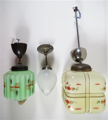 3 verschiedene Vintage Lampen, 2. Drittel 20. Jahrhundert - Art, antiques and jewellery