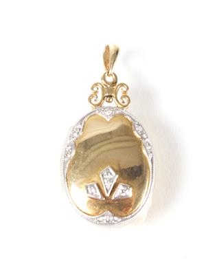 Diamant-Medaillonanhänger - Arte, antiquariato e gioielli