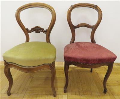Zwei unterschiedliche Sessel um 1840/50 - Art, antiques and jewellery