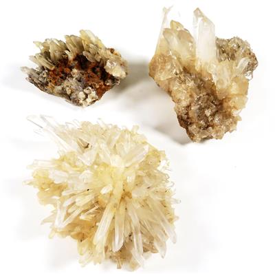 3 Bergkristalle - Minerals and fossils