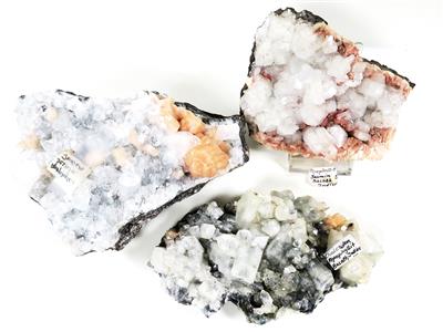 Apophyllit, Desmin - Minerali e fossili