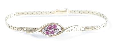 Diamant-Rubinfassonarmkette - Kunst, Antiquitäten und Schmuck