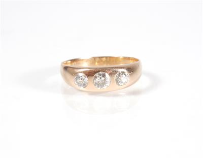 Altschliffdiamantring zus. ca. 0,65 ct - Art, antiques and jewellery