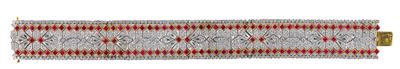 Brillant-Rubinarmband zus. ca. 6,70 ct - Arte, antiquariato e gioielli