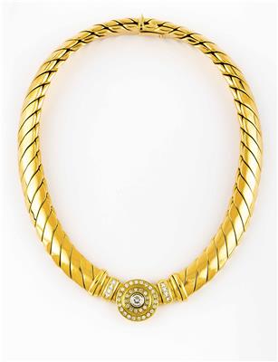 Brillant-Diamantcollier zus. 4,16 ct - Art, antiques and jewellery