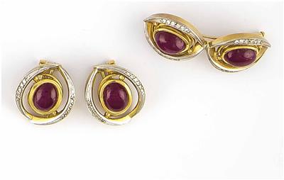 Brillant-Schmuckset zus. ca. 0,45 ct - Art, antiques and jewellery