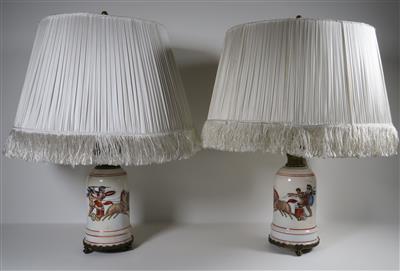 Paar große Tischlampen, um 1900 - Art, antiques and jewellery