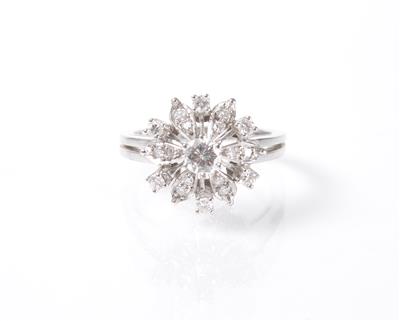 Brillant-Diamantdamenring zus. ca. 0,65 ct - Umění, starožitnosti a šperky