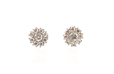 2 Brillant-Diamantohrstecker zus. ca. 0,75 ct - Umění, starožitnosti a šperky