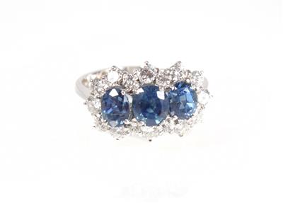 Brillant-Saphirring zus. ca. 0,95 ct - Jewellery