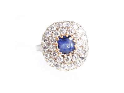 Brillant-Saphirring zus. ca. 1,40 ct - Jewellery