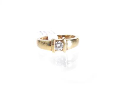 Solitarring 0,33 ct - Art, antiques and jewellery