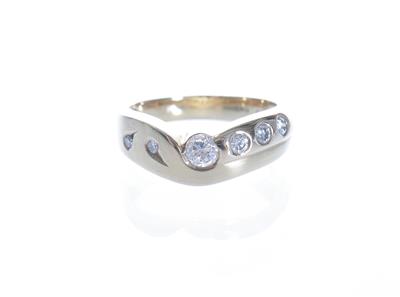 Brillantdamenring zus. 0,36 ct - Art, antiques and jewellery