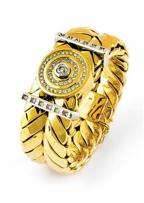 Breites Brillant-Diamantarmband zus. 5,17 ct - Jewellery and watches