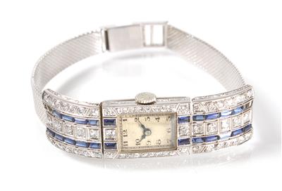 Diamantdamenarmbanduhr zus. ca. 1,10 ct - Jewellery and watches