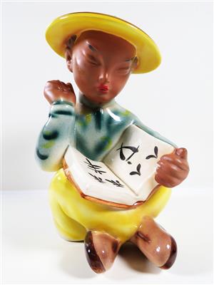 Lesender Chinese, Gmundner Keramik, 3. Viertel 20. Jahrhundert - Arte, antiquariato e gioielli