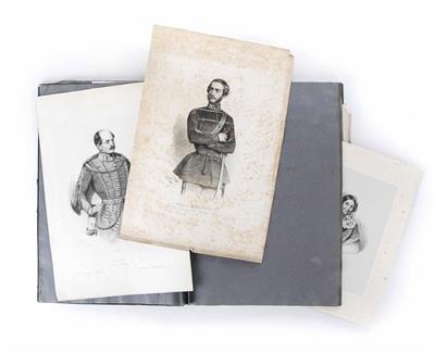 Nachlass Graf Thun: Folioband mit 51 Portraitgrafiken - Arte, antiquariato e gioielli