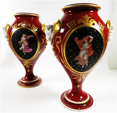 Paar neoklassizistische Vasen, wohl Böhmen, Ende 19. Jahrhundert - Arte, antiquariato e gioielli