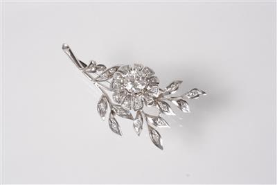 Brillant-Diamantbrosche zus. ca. 1,45 ct - Gioielli, arte e antiquariato